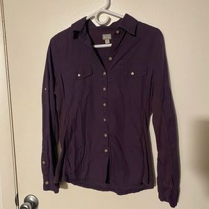 Women’s Converse One Star Purple Button Down Top